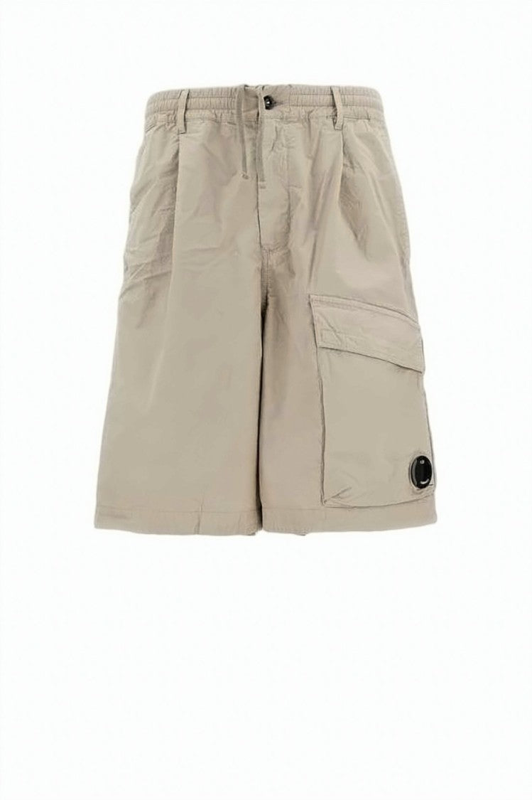 C.P. Company Stretch Satin Cargo Shorts With Utilitarian Lens Detail