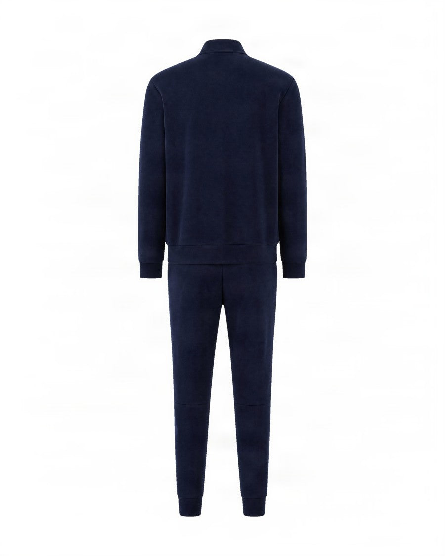 Ea7 Emporio Armani Zip-Up Viscose-Blend Stand Collar Tracksuit