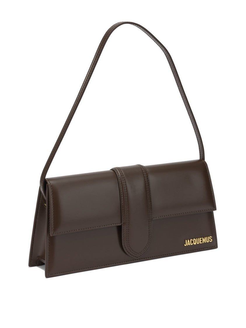 Jacquemus Structured Brown Calf Leather Shoulder Bag
