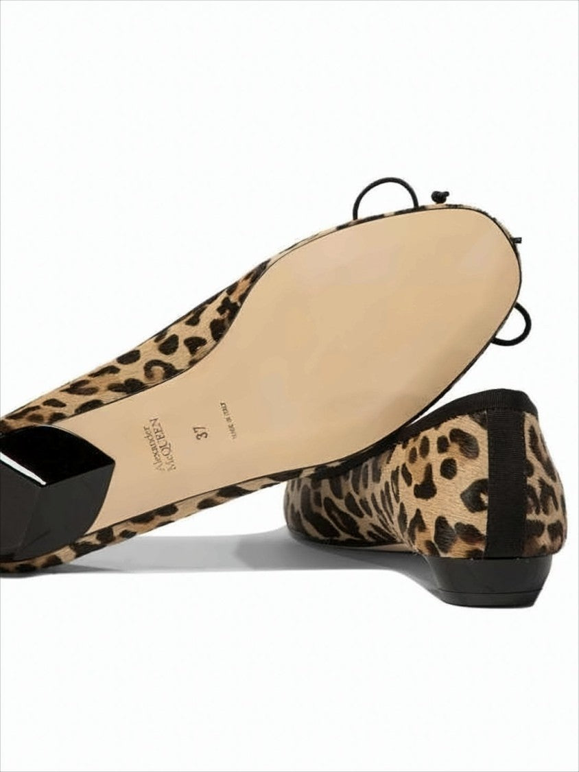 Alexander Mcqueen Leopard Print Ballet Flats