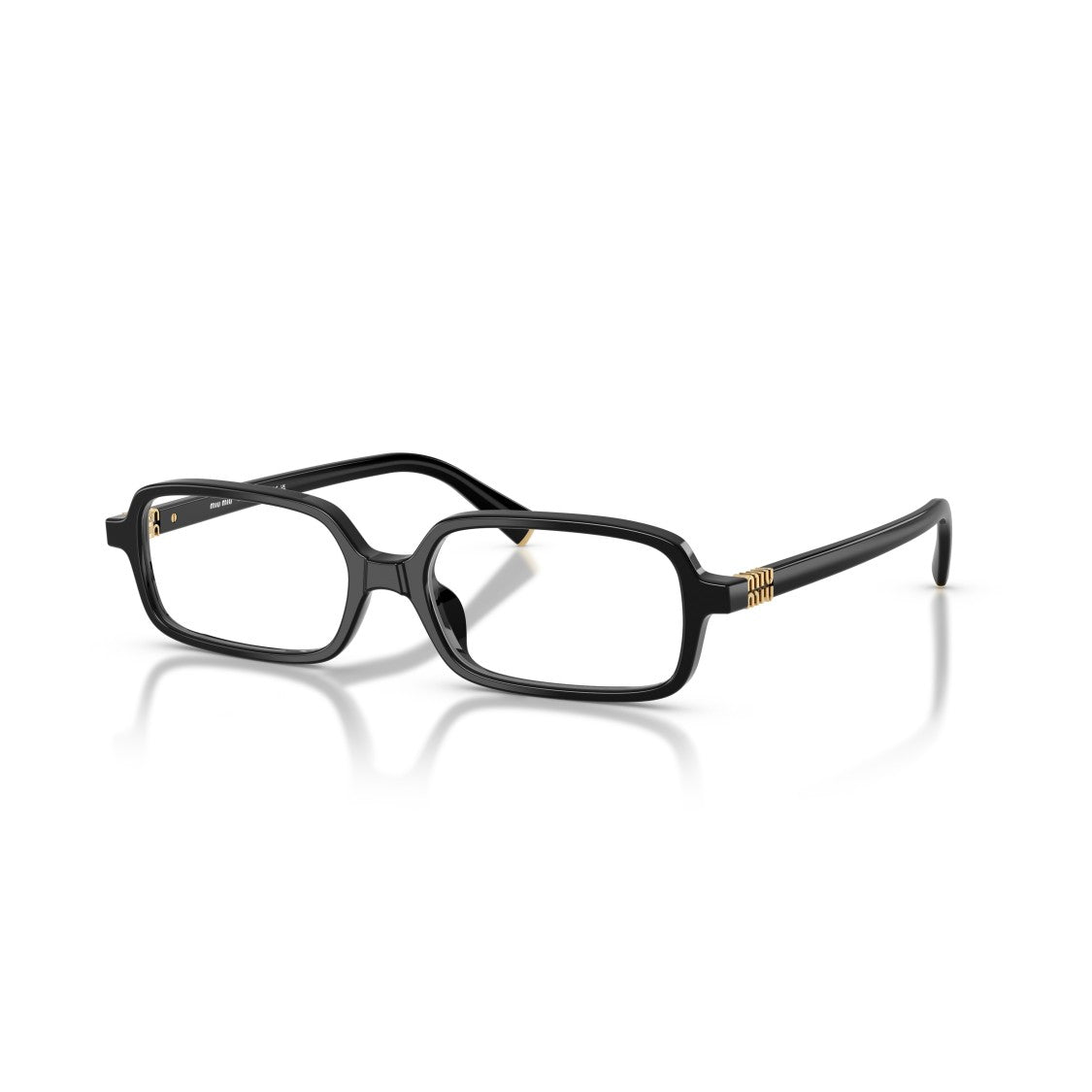 Miu Miu 0Mu 01Yv Rectangular Black Acetate Eyeglasses