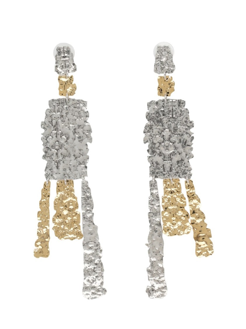 Isabel Marant Miller Abstract Hammered Metal Earrings