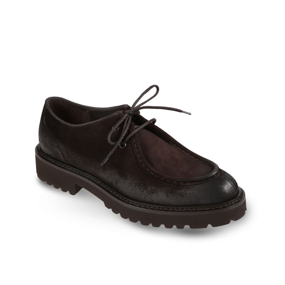 Doucal's Polished Derby Lace-Up Shoes With Rounded Toe