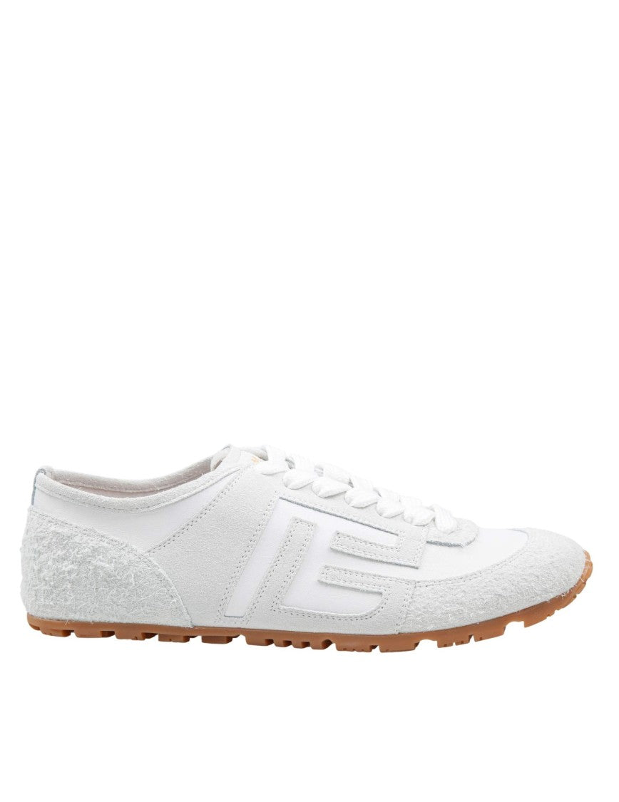 Balmain Racer 45 Suede Sneakers, White