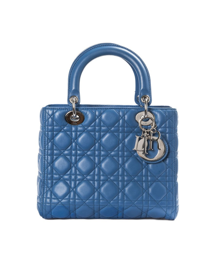 Dior Lady Medium Vintage Cannage Blue