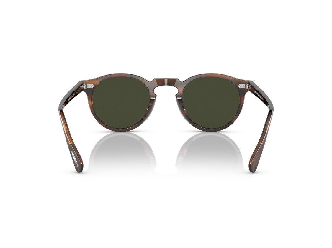 Oliver Peoples Green 0Ov5217s Tortoiseshell Acetate Round Sunglasses