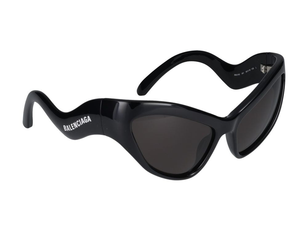 Balenciaga Black Bb0319s Oversized Cat-Eye Sunglasses