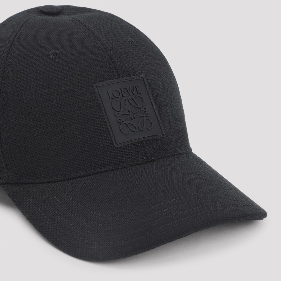 Loewe Structured Black Baseball Cap With Adjustable Strap