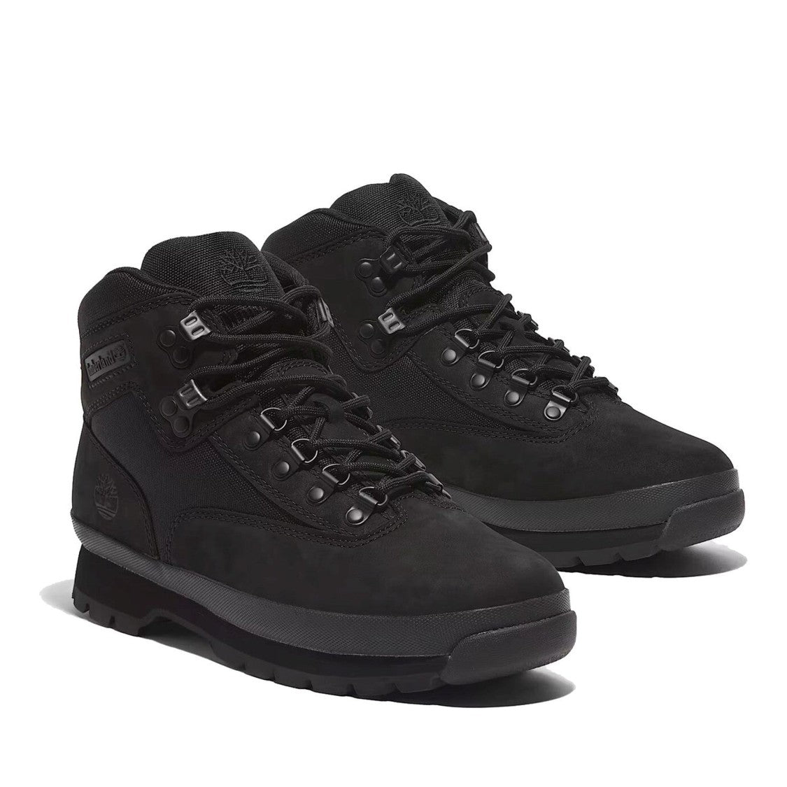 Timberland Black Euro Hiker Nubuck Low-Cut Boots