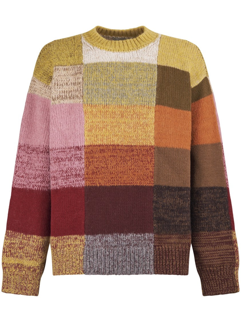 Dries Van Noten Classic Knit Sweater With Ribbed Cuffs