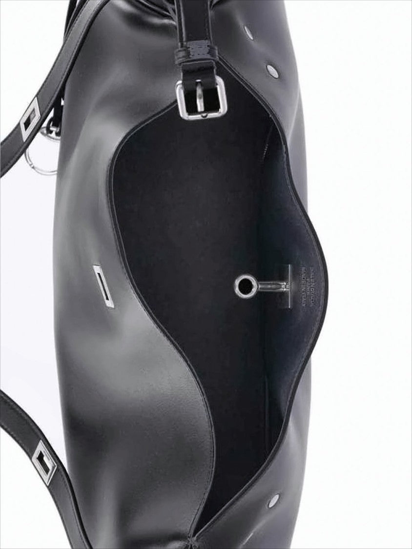 Balenciaga Calf Leather Minimalist Black Shoulder Bag