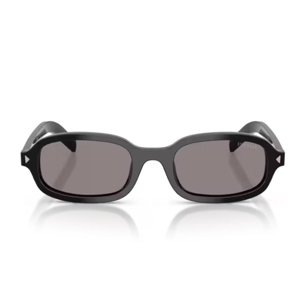 Prada Black Pr D06s Oval Acetate Sunglasses