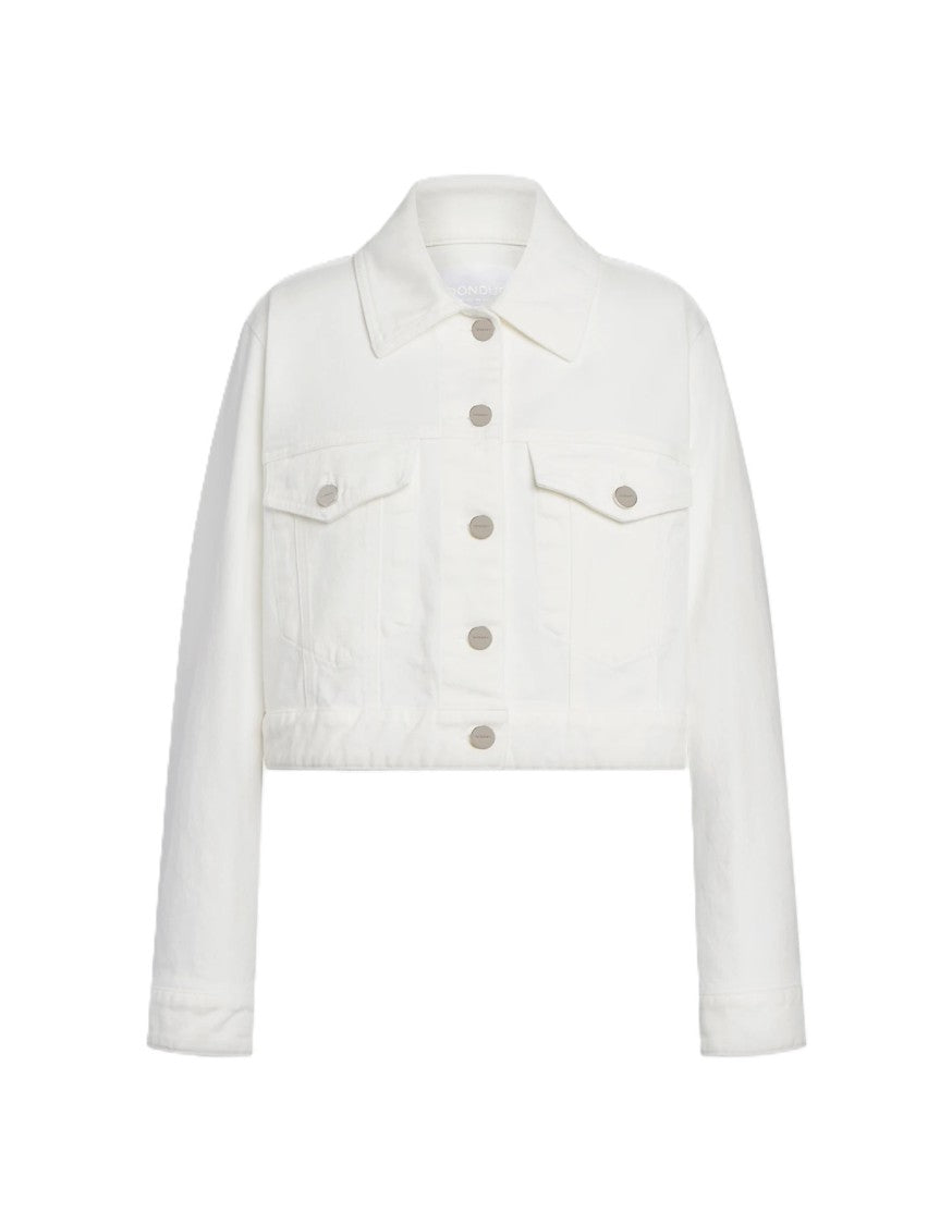 Dondup Cropped Jacket With Classic Collar And Minimalist Design