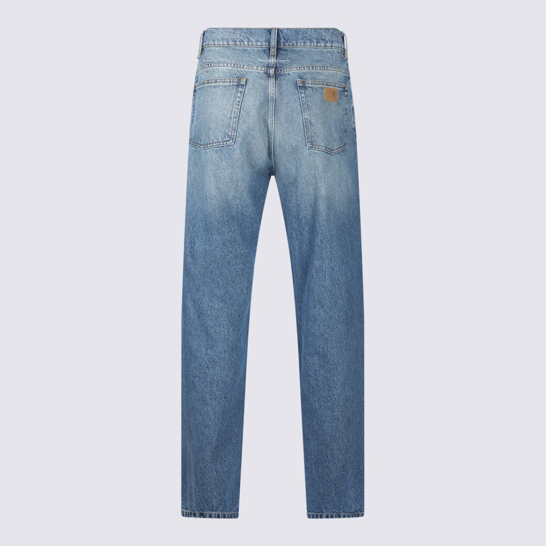 Mm6 By Maison Margiela Classic Straight-Leg Jeans With Subtle Fading And Five-Pocket Design