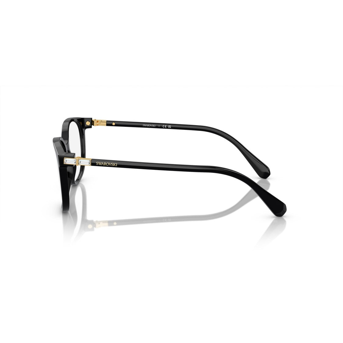Swarovski 0Sk2002 Rounded Square Frame Eyeglasses With Gold Accents