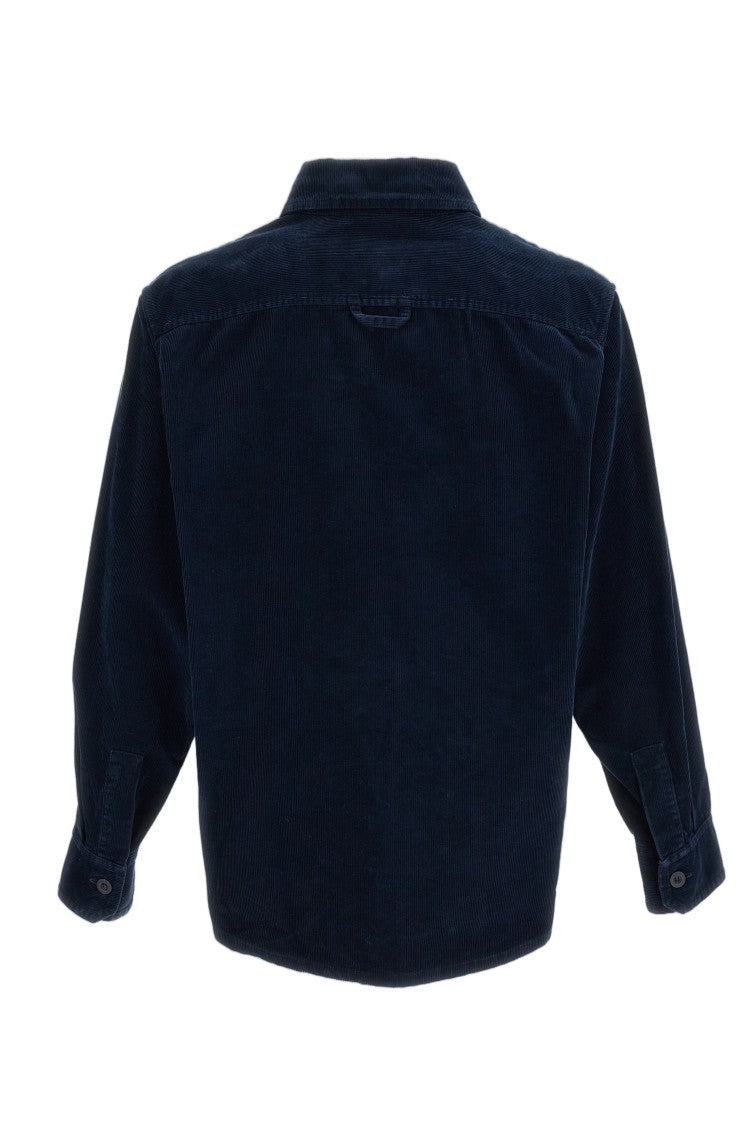 A.P.C. Blue Corduroy Cotton Overshort