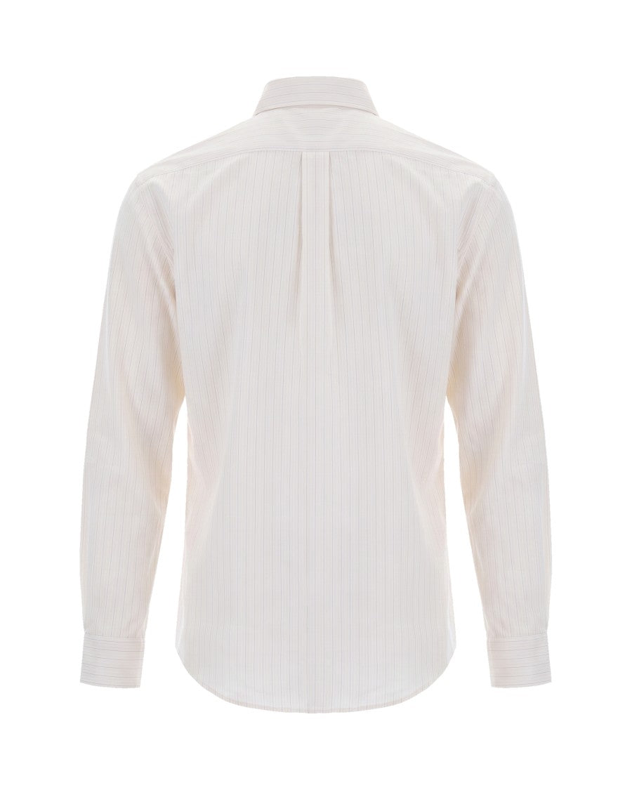 Our Legacy Cream Stripe Beyond Viscose-Blend Shirt