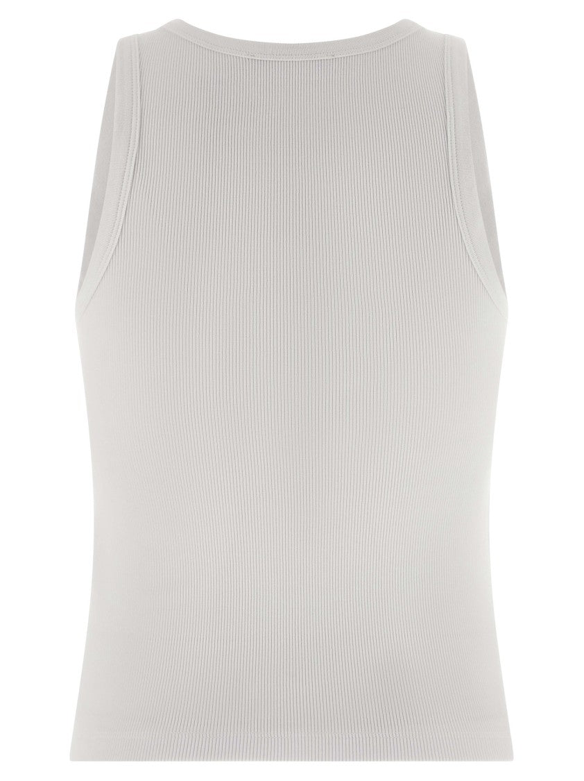 Givenchy Ribbed Cotton Sleeveless Top With Iconic Logo Print
