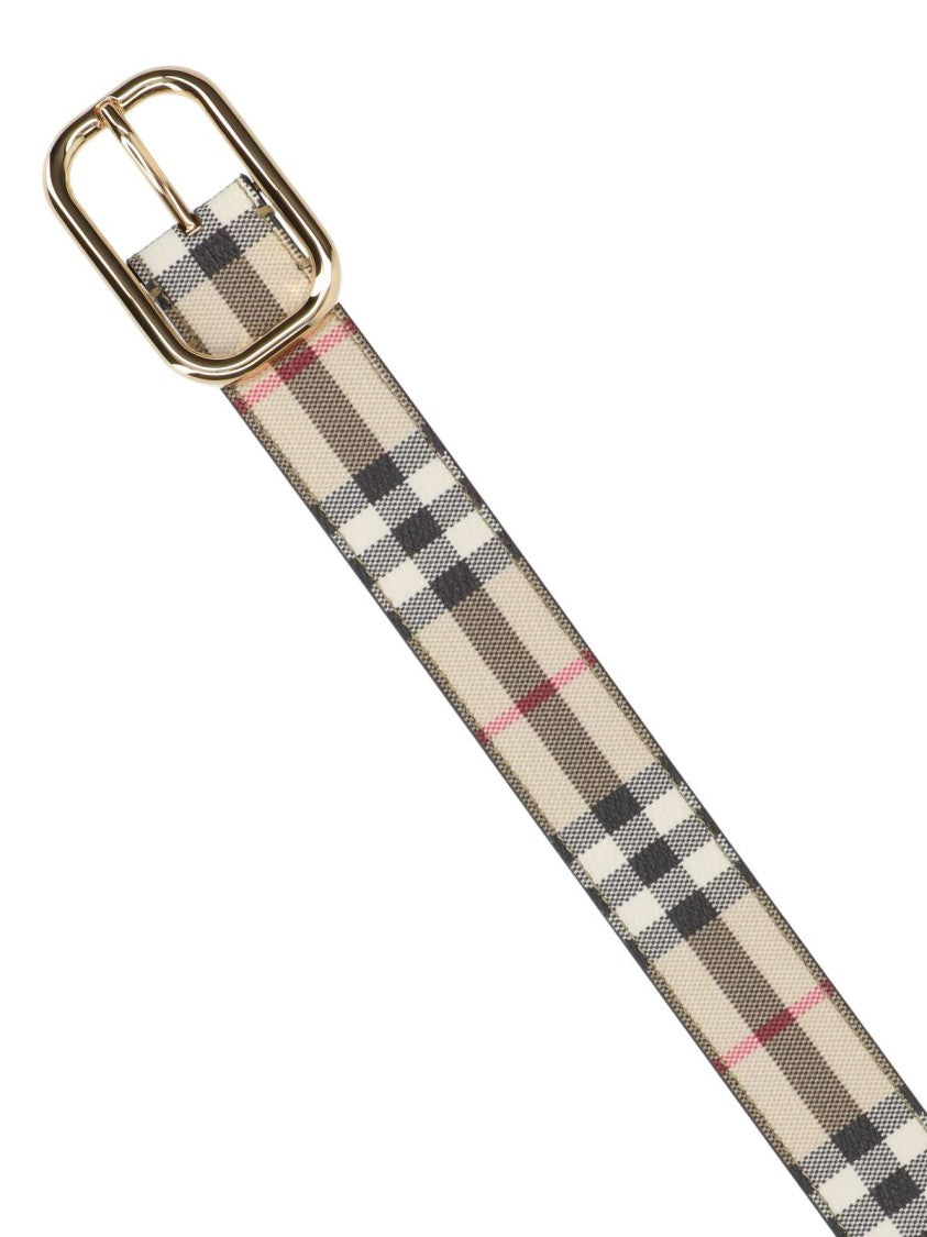 Burberry "Vintage Check" Belt – Beige