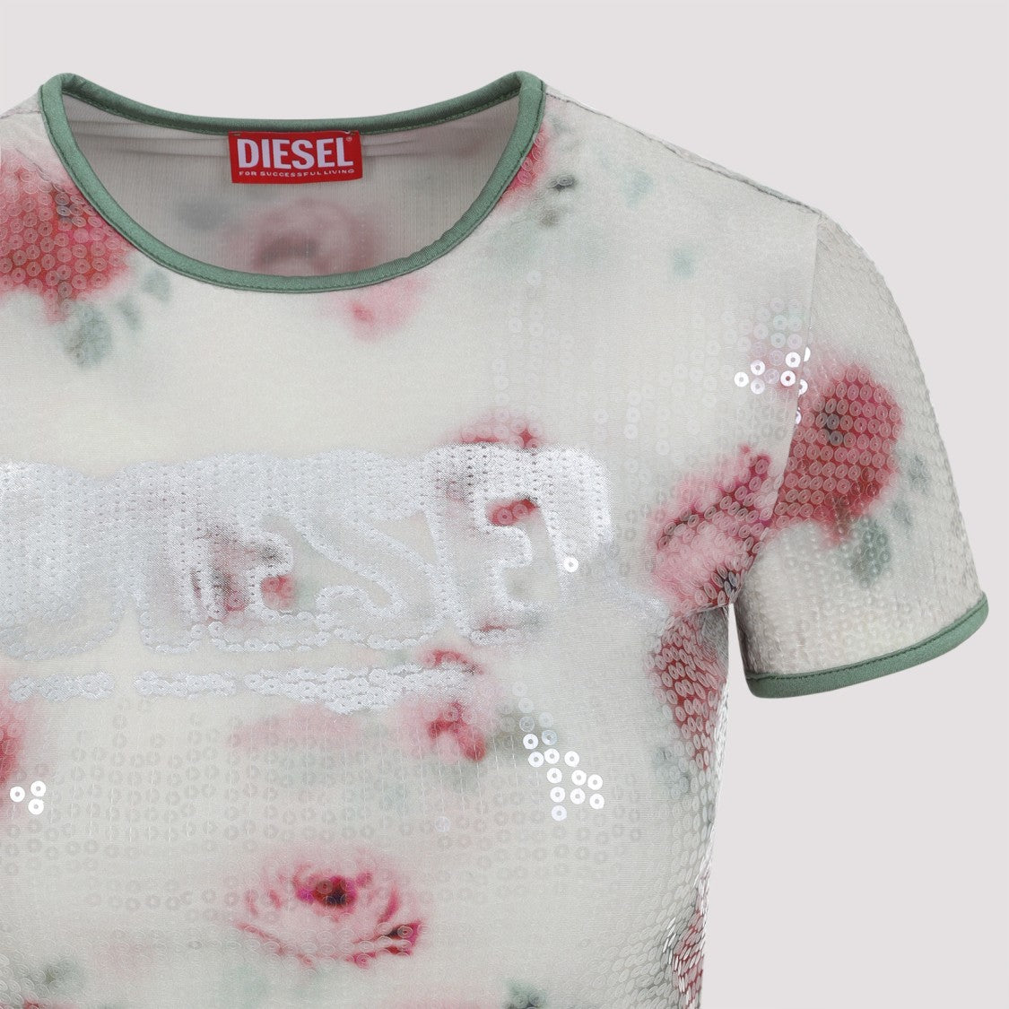 Diesel White Polyamide T-Shirt