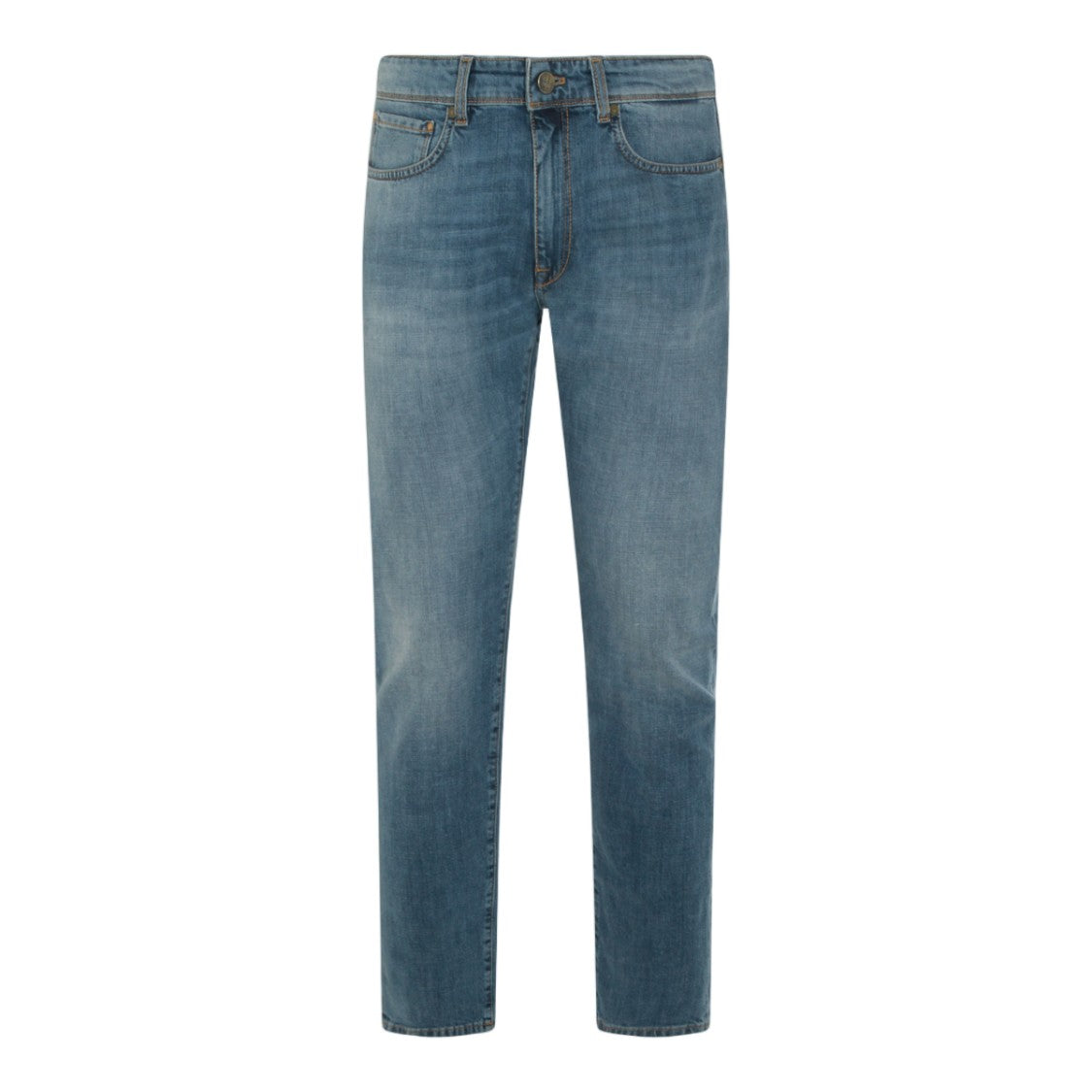 Incotex Blue Division Straight-Leg Jeans With Five-Pocket Design And Subtle Fading