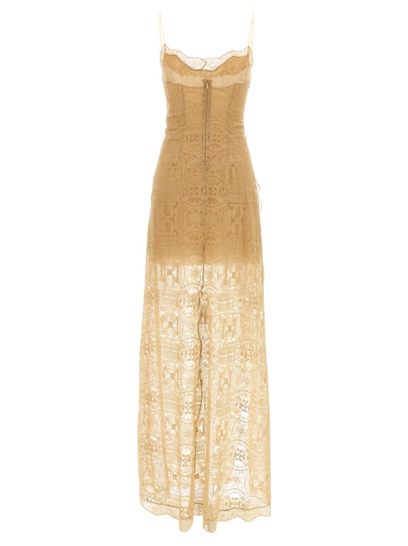Ermanno Scervino Intricate Majolica Embroidered Sheath Dress With Thin Straps