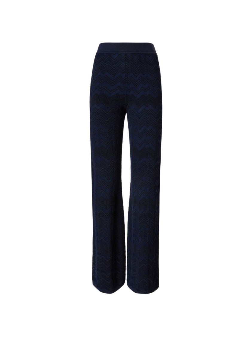 Missoni Multicolor High-Waisted Wide-Leg Zigzag Trousers