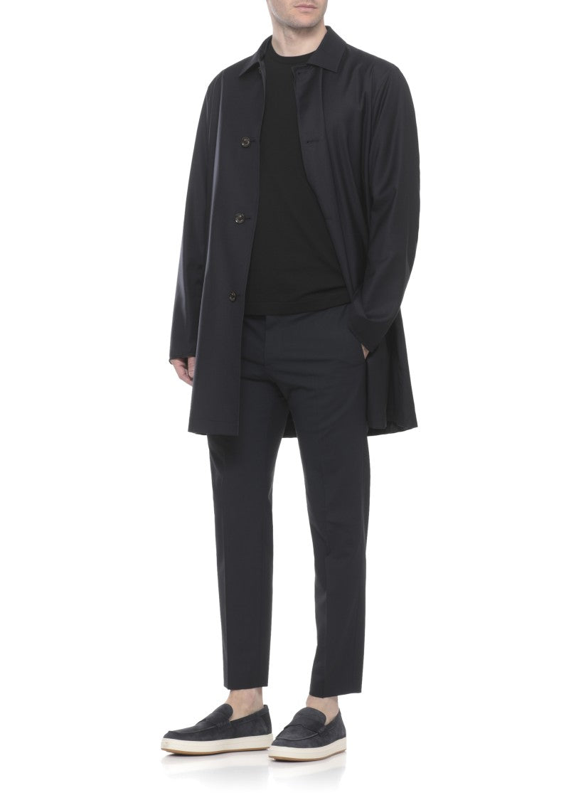 Montecore Dark Blue Wool Buttoned Jacket