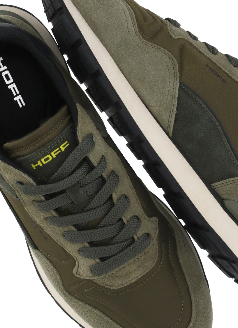 Hoff Green Low-Top Suede Leather Sneakers