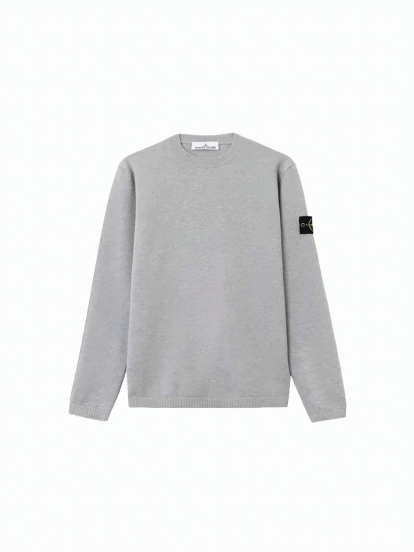 Stone Organic Cotton Melange Pearl Grey Sweatshirt