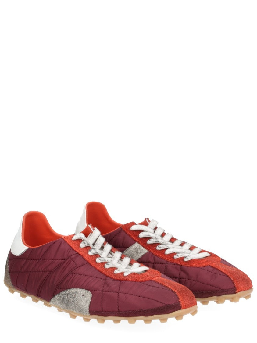 Maison Margiela Burgundy Polyester Sprinters Quilted Sneakers
