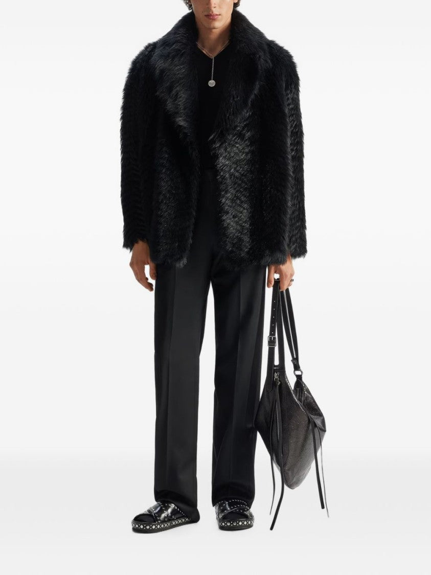 Fendi Classic V-Neck Wool Sweater With Unique Hem Detail