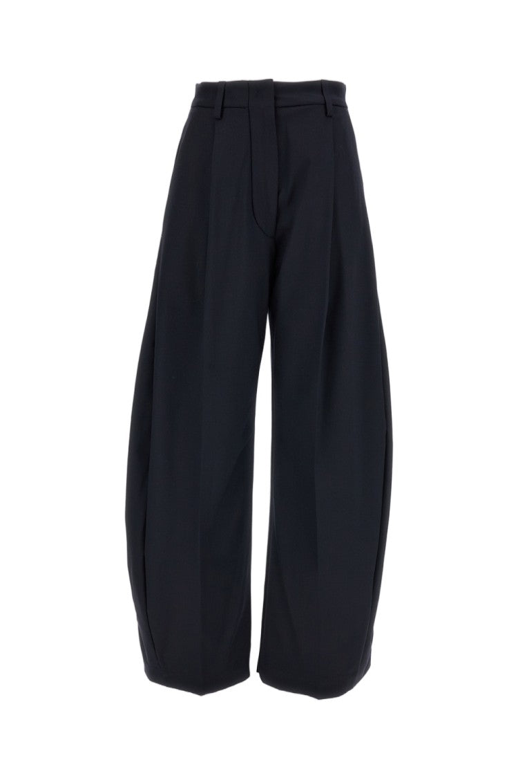 The Latest Blue Billie Wool-Blend Wide-Leg Pants
