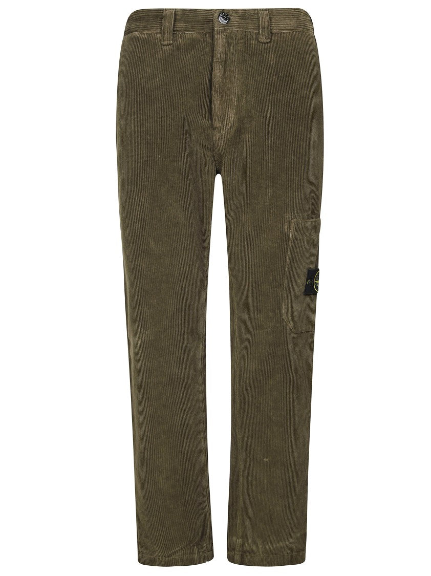 Stone Island Regular-Fit Straight Leg Pants With Structured Waistband