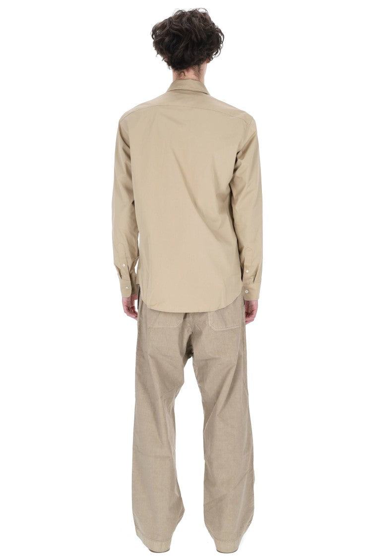 A.P.C. Owen Beige Organic Cotton Poplin Shirt