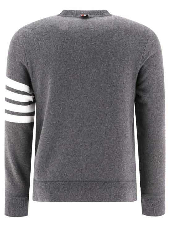 Thom Browne Crewneck Sweatshirt With Iconic Four-Bar Stripes