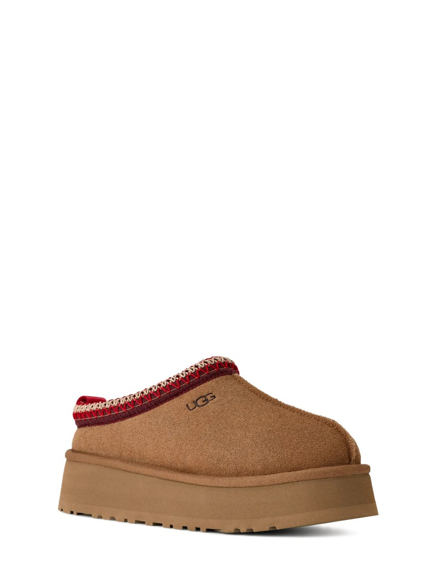 Ugg Slip-On Leather Flat Shoes With Decorative Trim