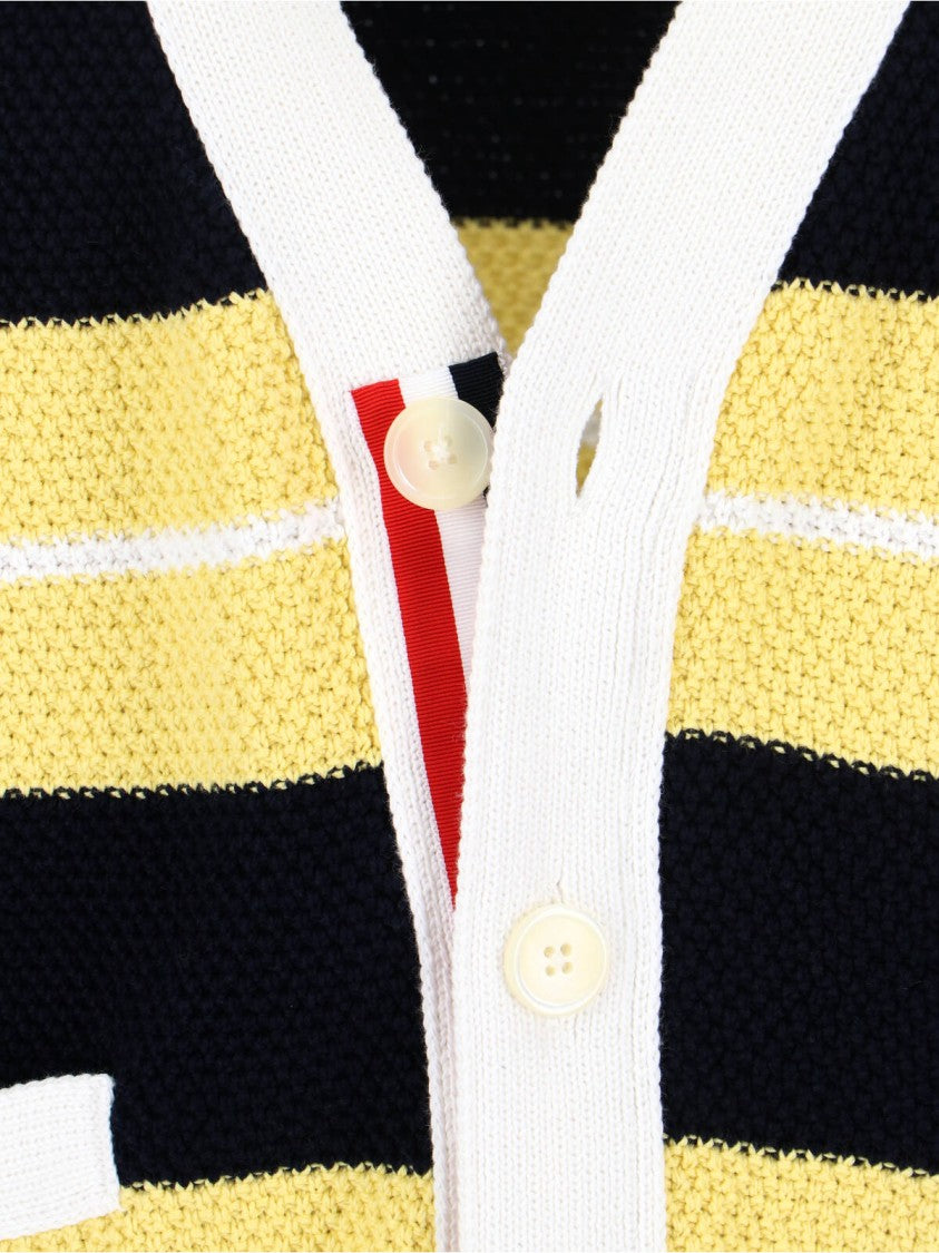 Thom Browne Striped Cardigan – Yellow