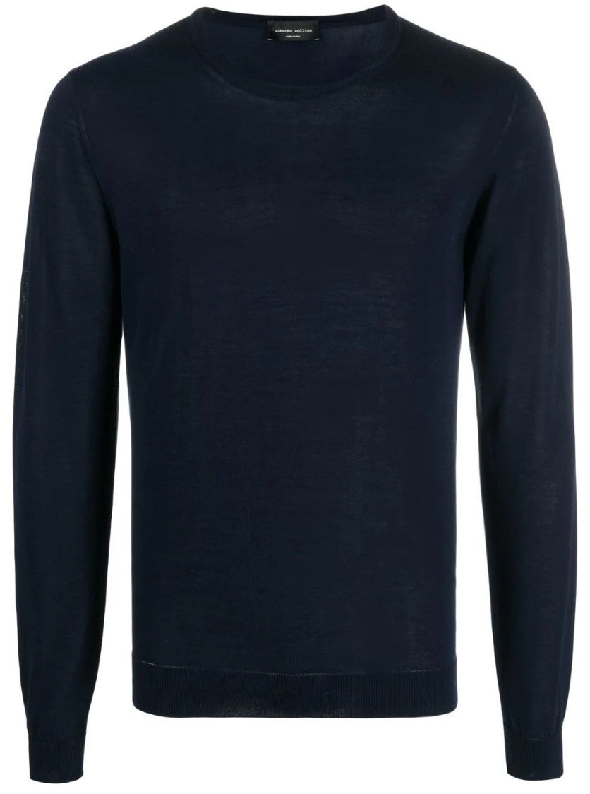 Roberto Collina Crew Neck Black Sweater