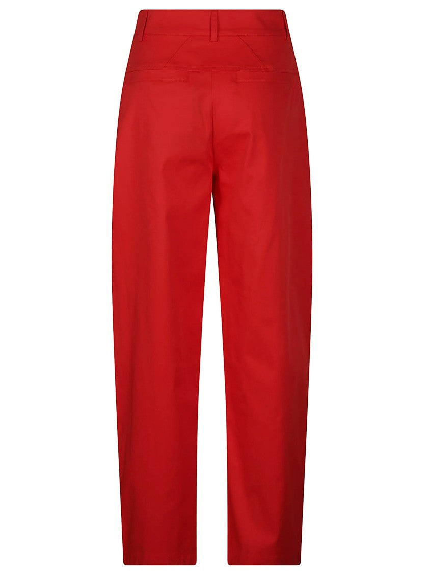 Pinko Bacca Pants Straight Leg Red Pants