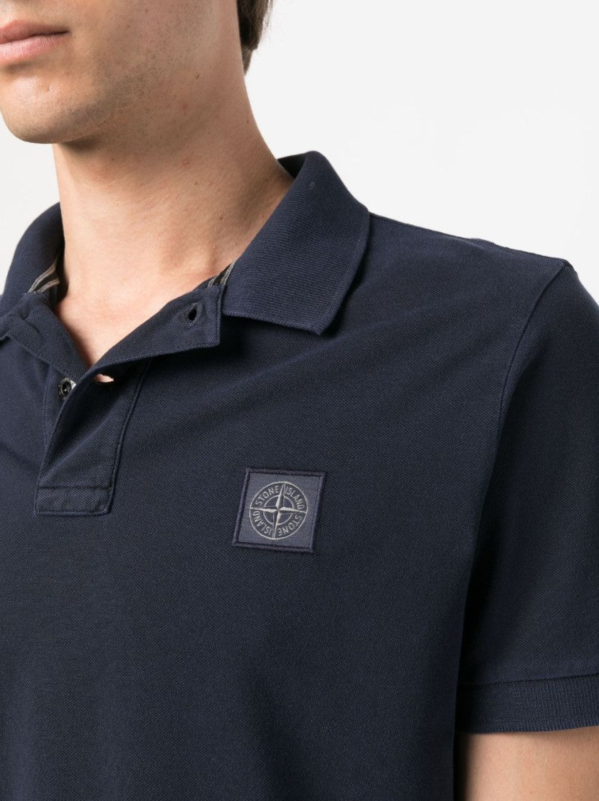 Stone Island Garment-Dyed Cotton Polo Shirt