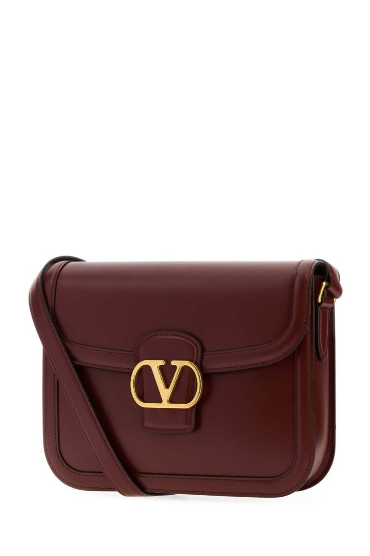 Valentino Garavani Burgundy Leather 9To5 Shoulder Bag