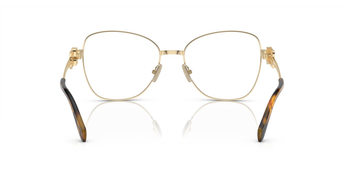 Miu Miu 0Mu 50Xv Oversized Gold Metal Frame Eyeglasses