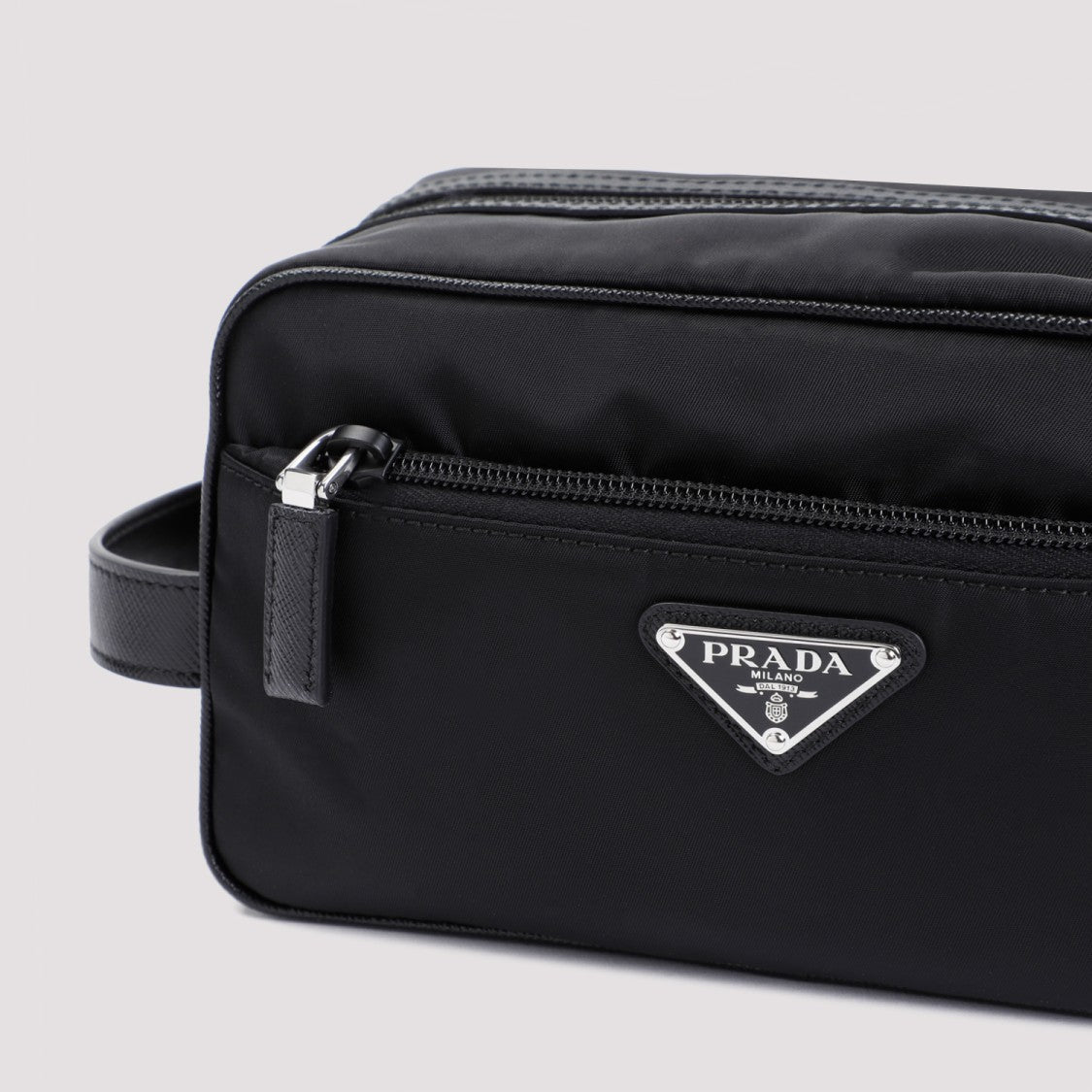 Prada Black Nylon And Leather Beauty Case