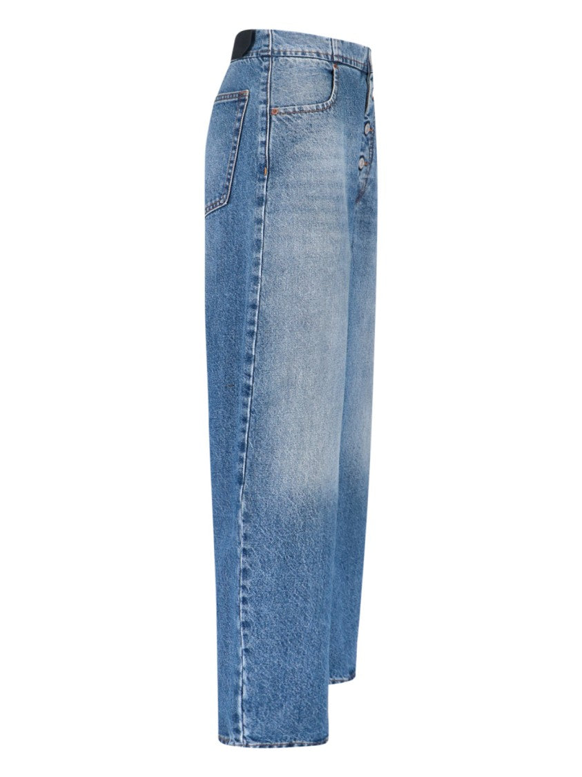 Mm6 By Maison Margiela Light Blue Straight-Leg Denim Jeans