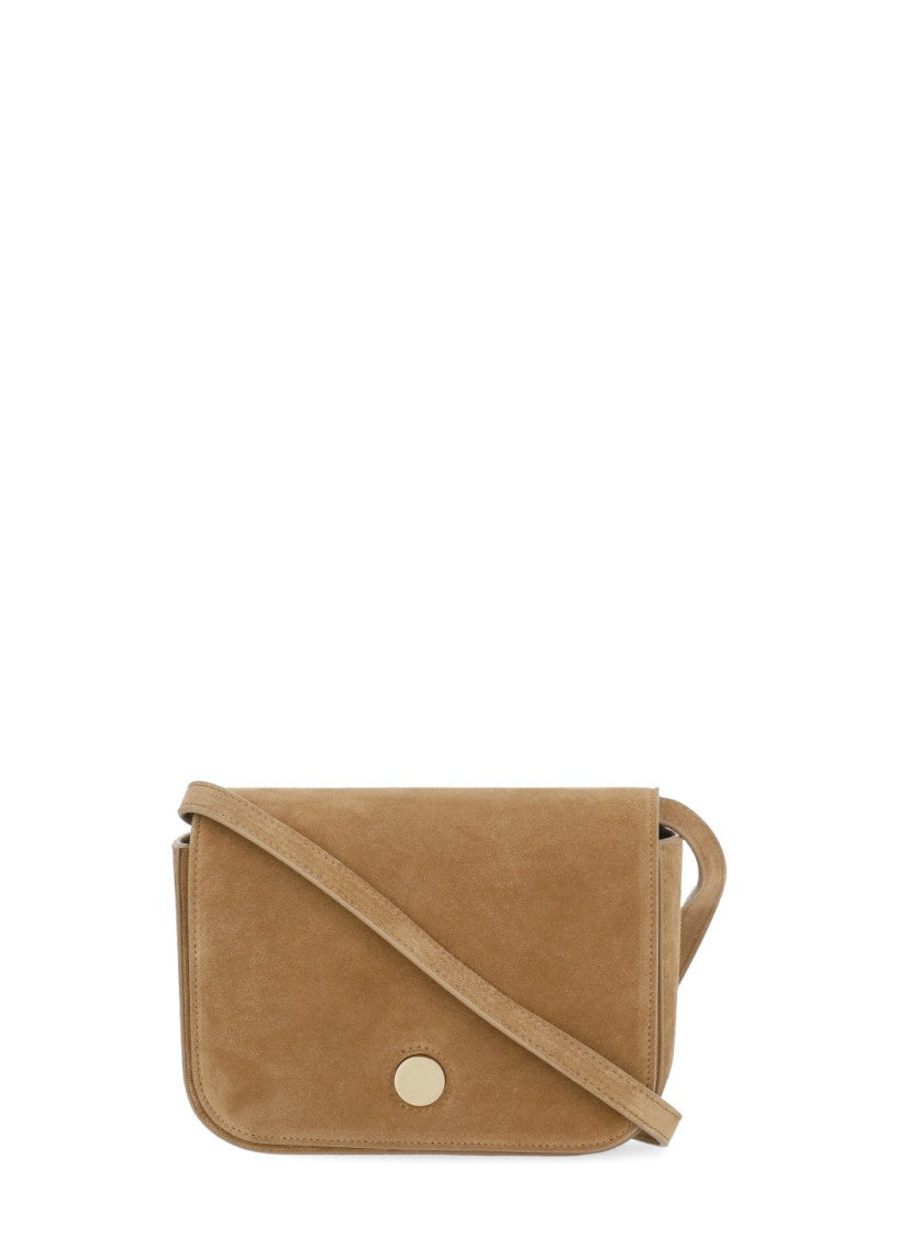 Fabiana Filippi Suede Leather Messenger Eclissi Bag With Adjustable Strap