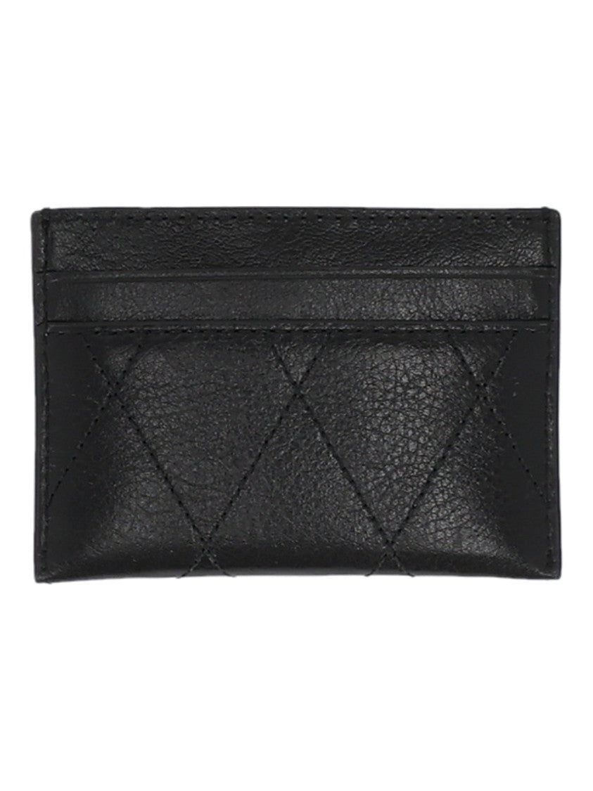Tory Burch Charlie Black Quilted Leather Card Case
