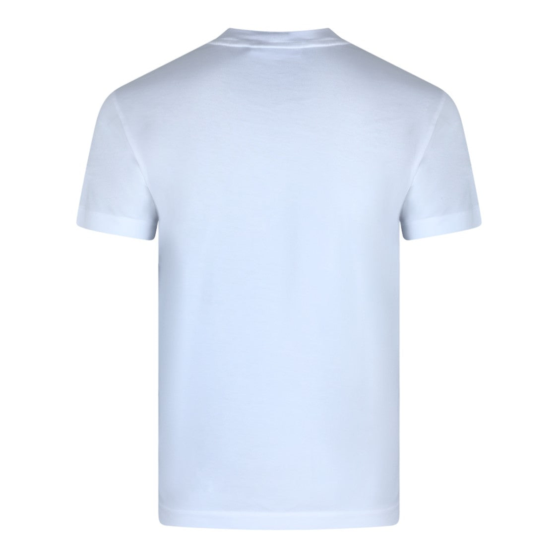 Stone Island Short-Sleeve White T-Shirt With Emblem Detail