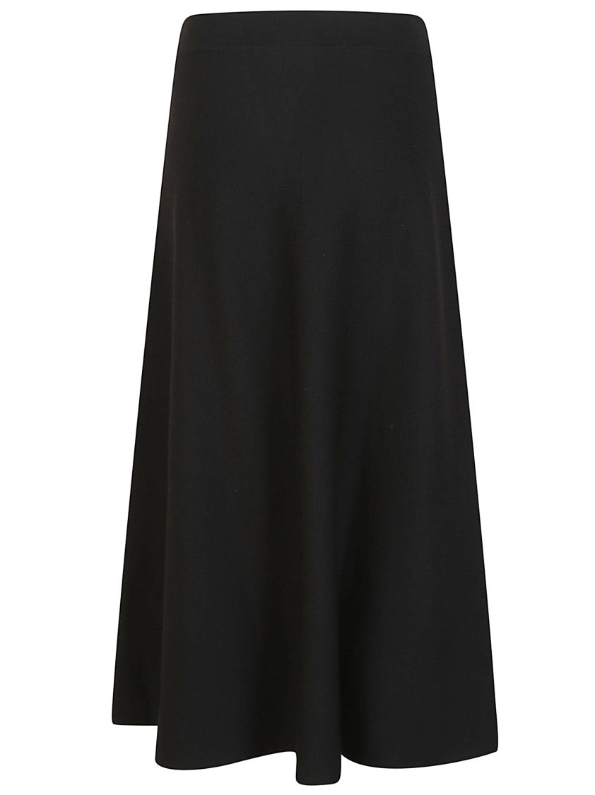 P.A.R.O.S.H. A-Line Wool Blend Knit Skirt With Elastic Waist