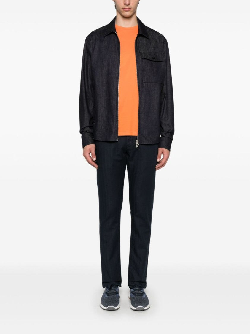 Jacob Cohen Navy Blue Jeans With Tailored Fit